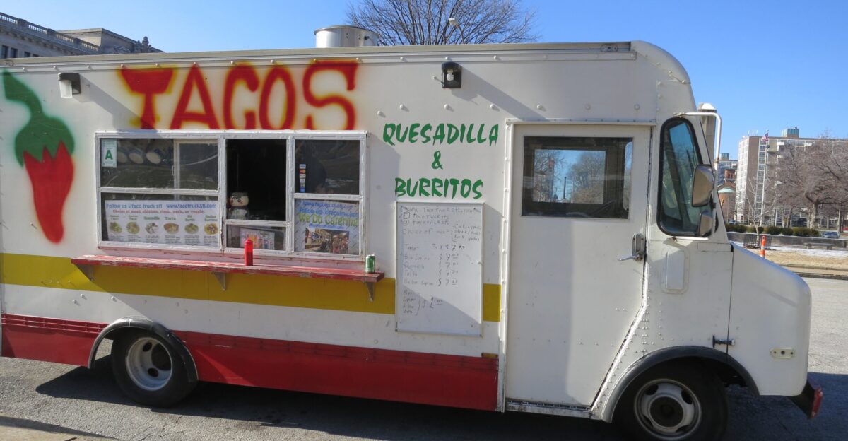 Taco truck, West Downtown, St. Louis, Missouri.