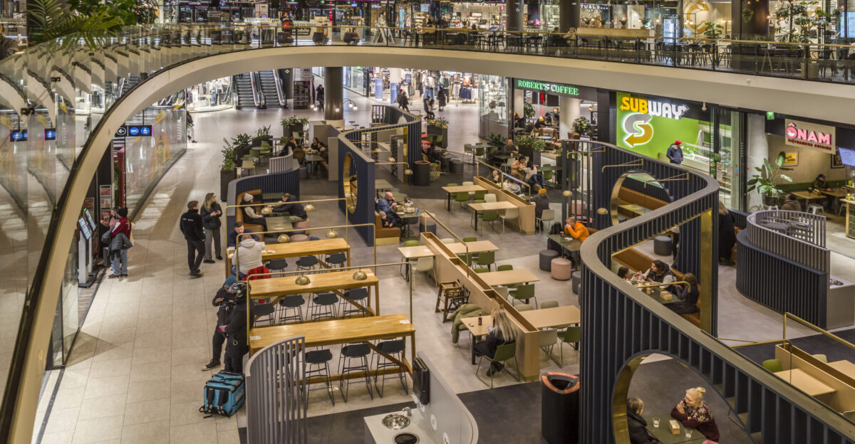 Food court in the Mall of Tripla