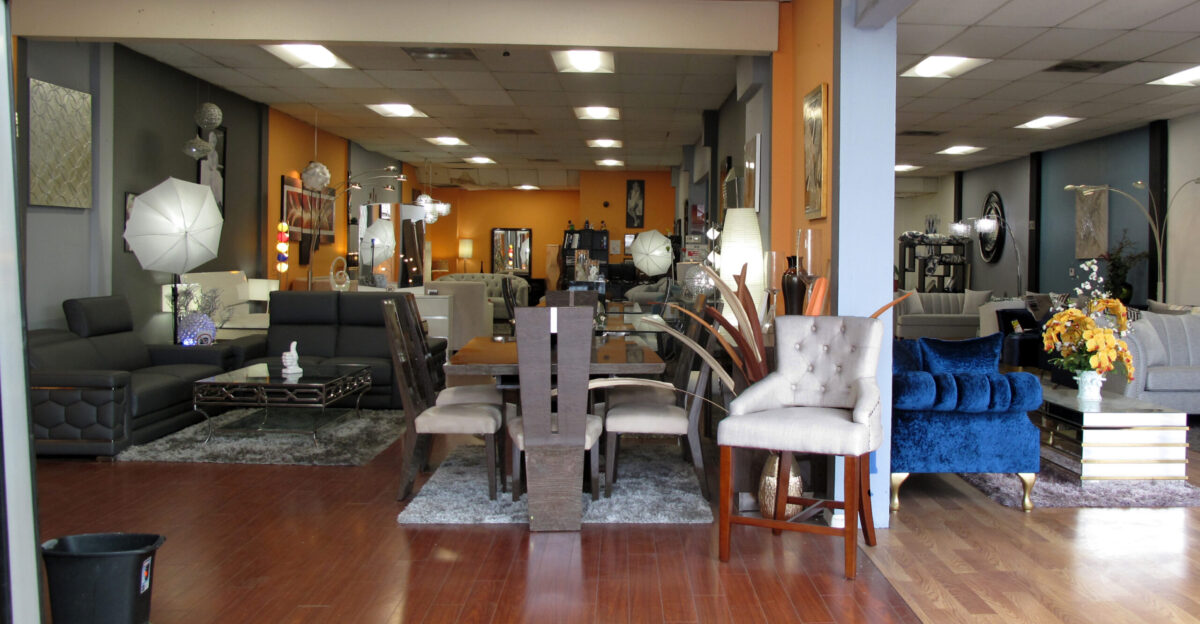 Interior of furniture store on Western Avenue Koreatown Los Angeles