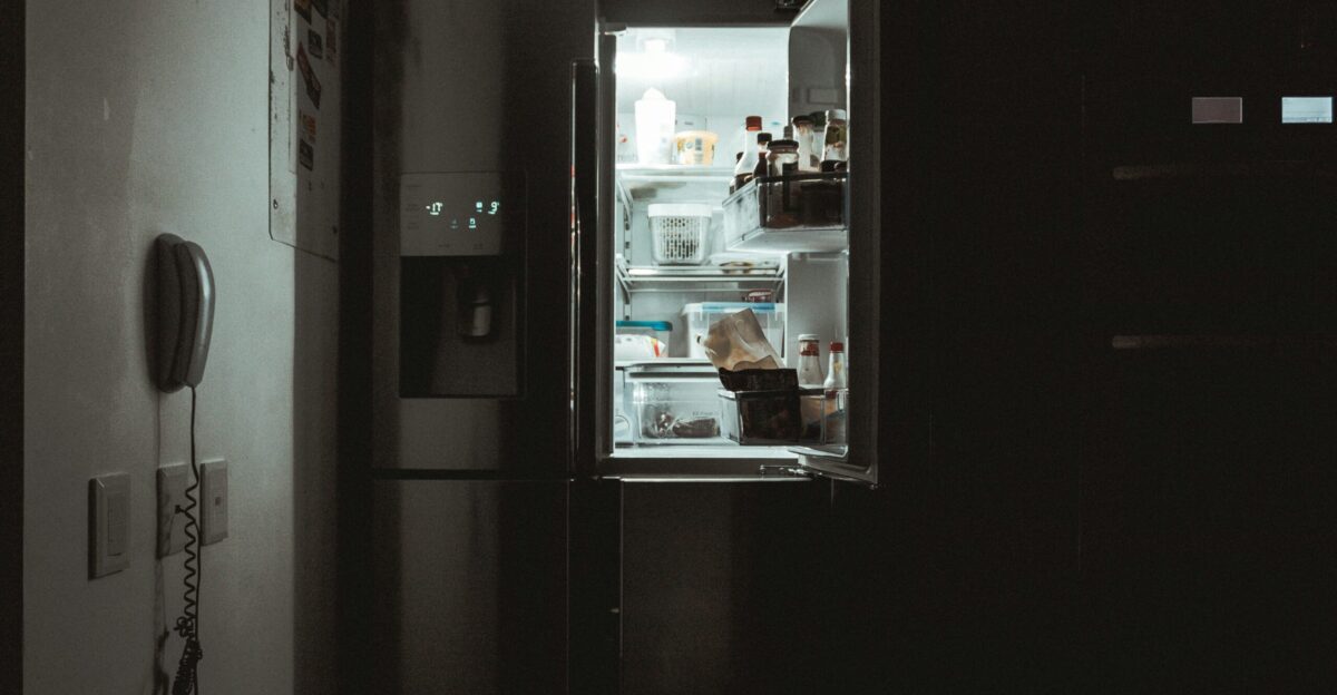 silver French-door refrigerator