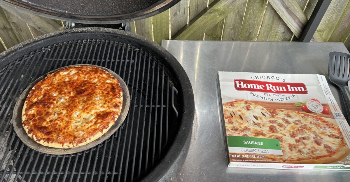 Sometimes you just have to grill a frozen pizza r grilling