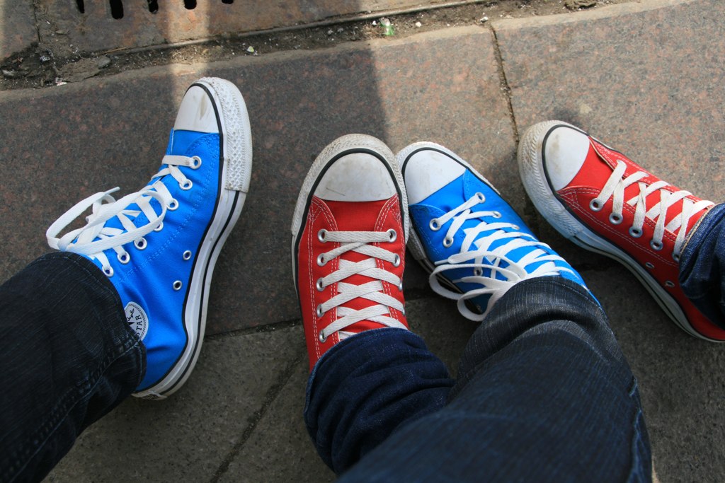 Two pairs of Converse shoes
